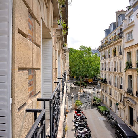 Take in the views of the Rue des Martyrs