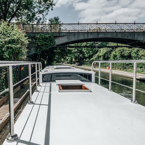 Stretch out on the top deck when the sun shines overhead