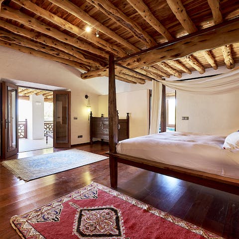 Take shelter from the afternoon heat in the beautiful bedrooms
