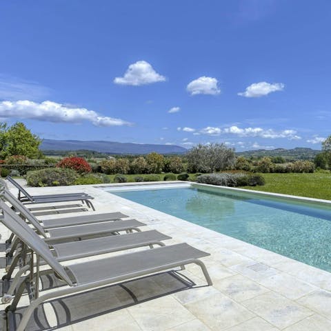 Admire the pristine views as you lay poolside