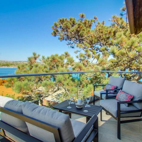 Start your day with a morning coffee outside on the balcony