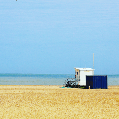 Head to Great Yarmouth and its buzzing beach, 8 miles away