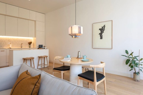 Enjoy intimate meals at home around the dining table
