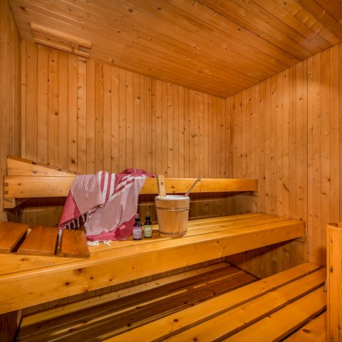 Unwind in the sauna after a workout in the gym