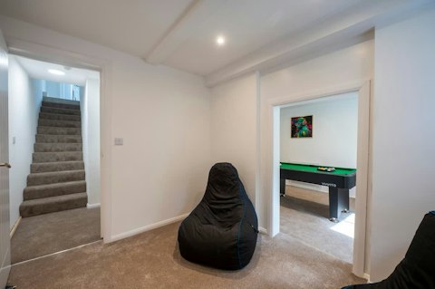 Rack up a game of pool in the basement games room