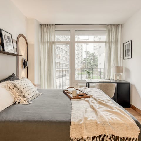 Get some work done at the desks in the bedrooms
