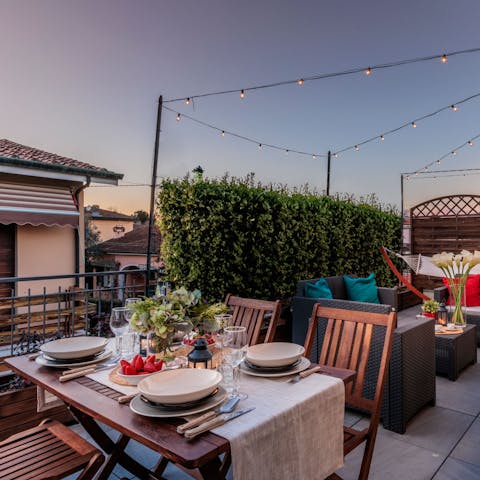 Fire up the barbecue and dine alfresco on the terrace