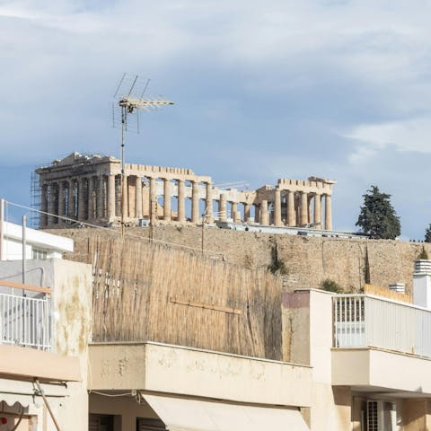 Catch a glimpse of the Acropolis from the private roof terrace