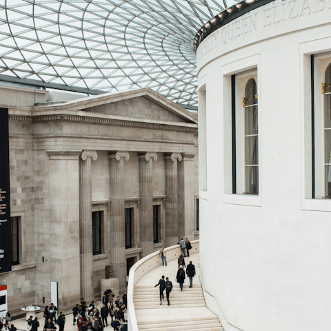 Visit the British Museum, a short walk away