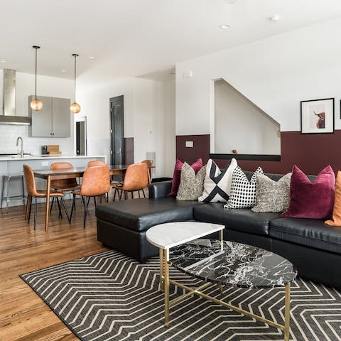 Socialise in the open plan living space