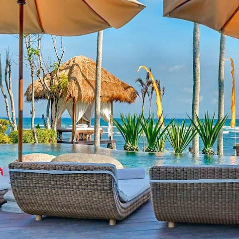 Grab a book and lie back on a sun bed