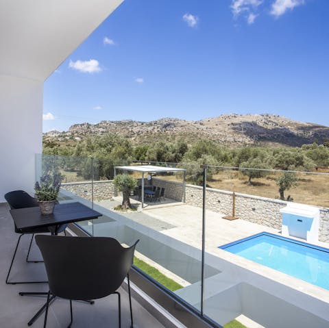 Sip your morning coffee looking out over the landscapes