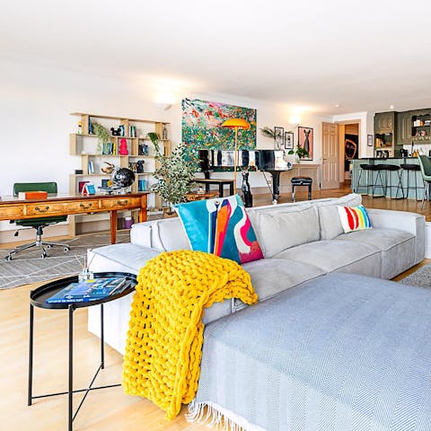 Get cosy on the sofa after a day exploring the capital