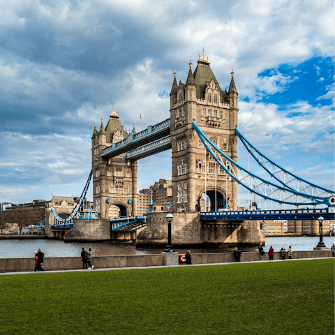 Take a short stroll along the river to the iconic Tower Bridge