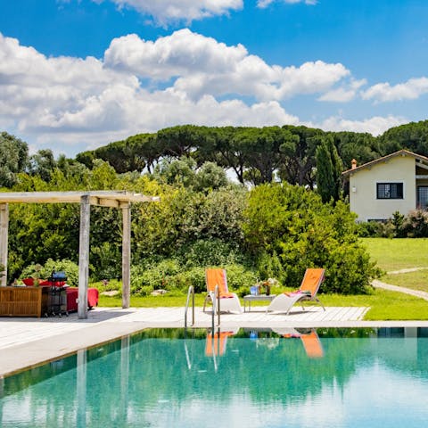 Relax by the pool in the Italian sun
