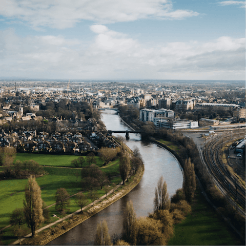 Take a stroll in either direction along the River Ouse, the banks of which sit a minute's walk away