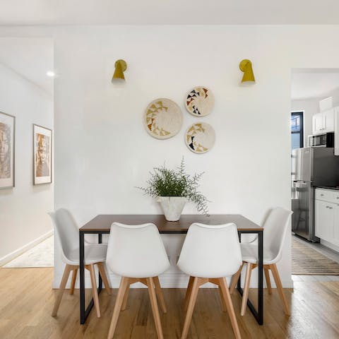 Take advantage of the wealth of delivery options and dine at home