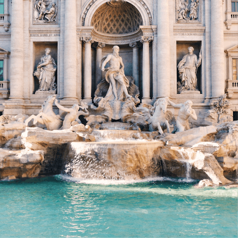 Make a wish at Trevi Fountain – it's a few minutes away