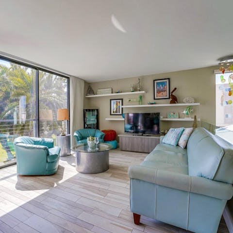 Stretch out in the living area for blissful moments of relaxation
