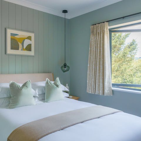 Wake up to leafy views across the garden and feel a wonderful sense of calm