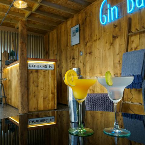 Pour a glass of your favourite drink from the resident bar