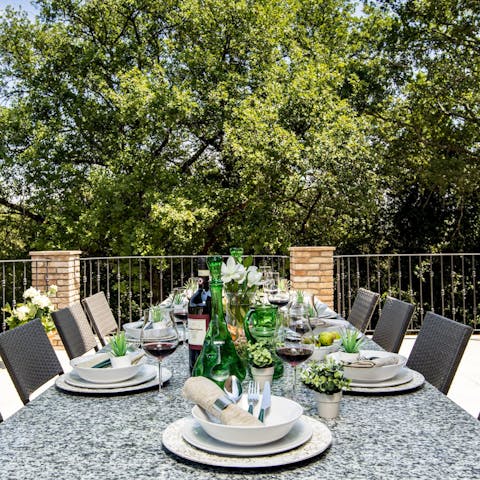 Enjoy alfresco meals on the terrace