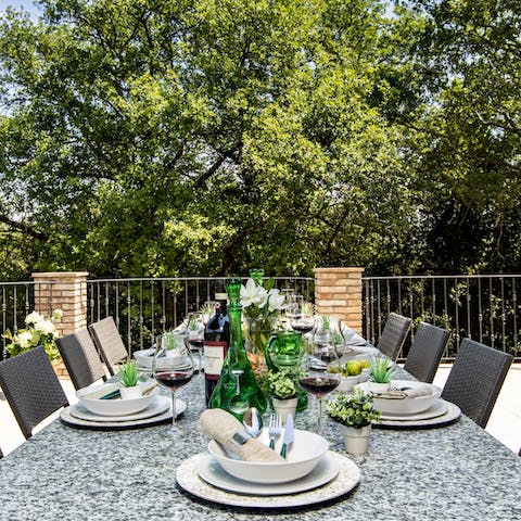 Enjoy alfresco meals on the terrace