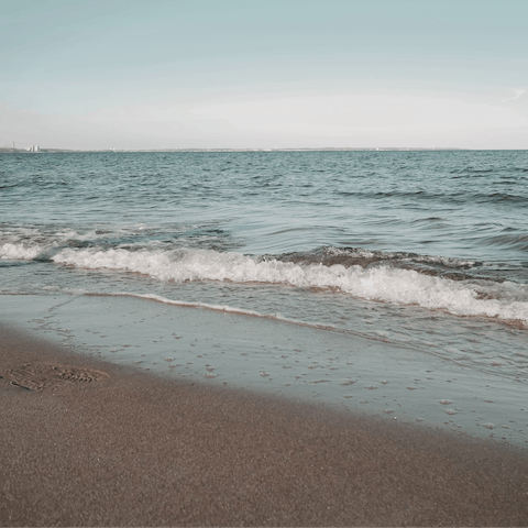 Sink your toes in the sand at Laguna Beach, a six-minute walk away