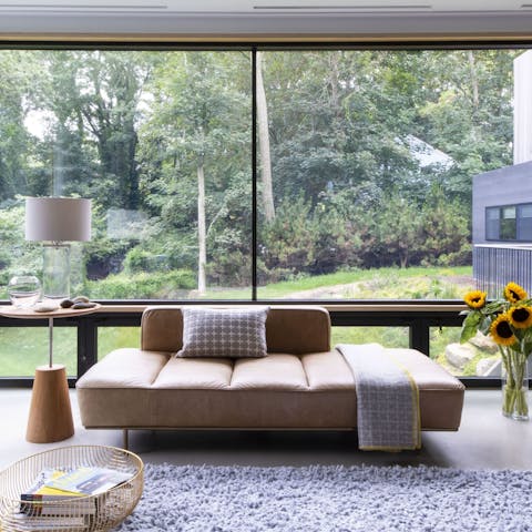 Light the fire and spend cosy evenings in the living room