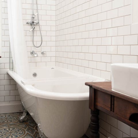 Fill the bath with bubbles and enjoy a long, revitalising soak