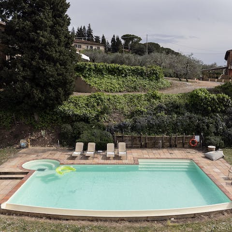Immerse yourself in the exquisite scenery from the private outdoor pool