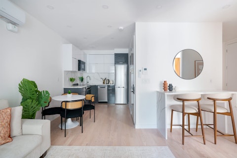 Cook, dine, and unwind across one light-filled floor