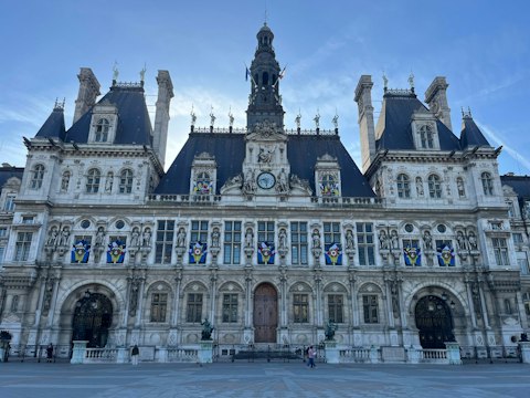 Photograph Hôtel de Ville, Paris's magnificent neo-Renaissance city hall, a five-minute stroll