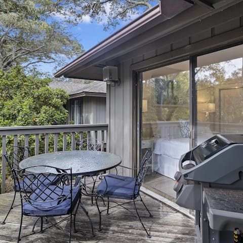 Fire up the barbecue and dine alfresco on the back deck