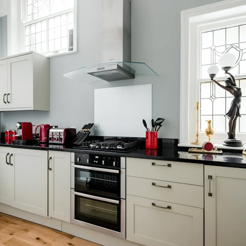 Prepare delicious meals in the kitted out kitchen