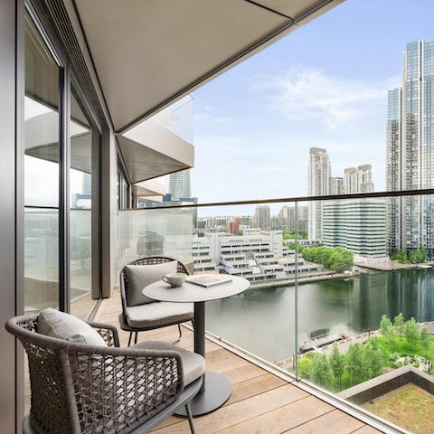 Enjoy incredible river views with your morning cuppa