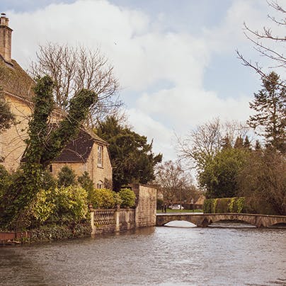 Visit nearby Bourton-on-the-Water for a stroll along the River Windrush