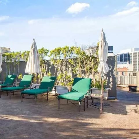 Sit back and relax on the shared rooftop terrace