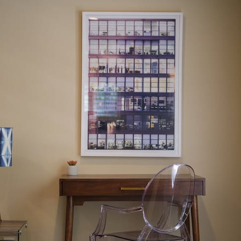 Get some work done at the mid-century desk