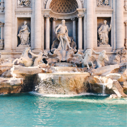 Have a stroll over to the nearby Trevi Fountain