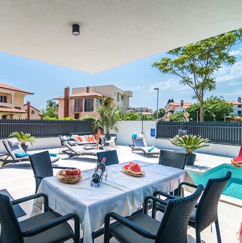 Dine alfresco on the terrace
