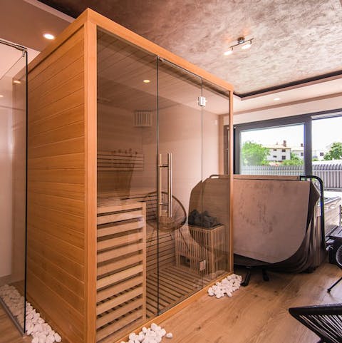 Detox in the cosy sauna