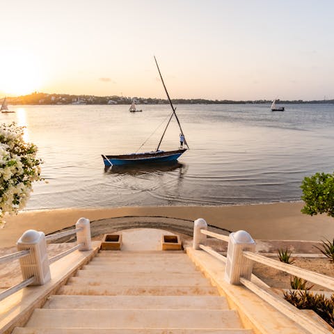 Stroll along the shores of Manda Island