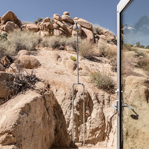 Cool off under the outdoor shower