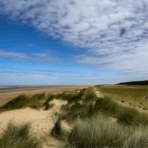 Spend the day on Holkham Beach, within easy reach