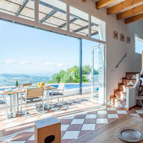 Step directly out onto the terrace from the living room