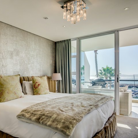 Settle on the plush bed for a restful night's sleep