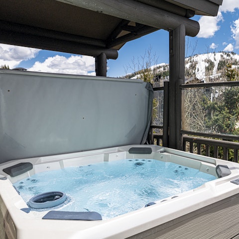 Soak your muscles in the hot tub after a day on the slopes