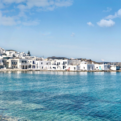 Spend the day exploring the charming coastline of Paros