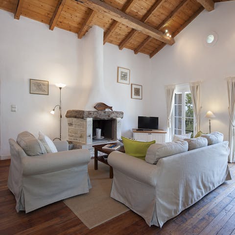 Retreat from the heat in the living area, perfect for catching up on holiday reading